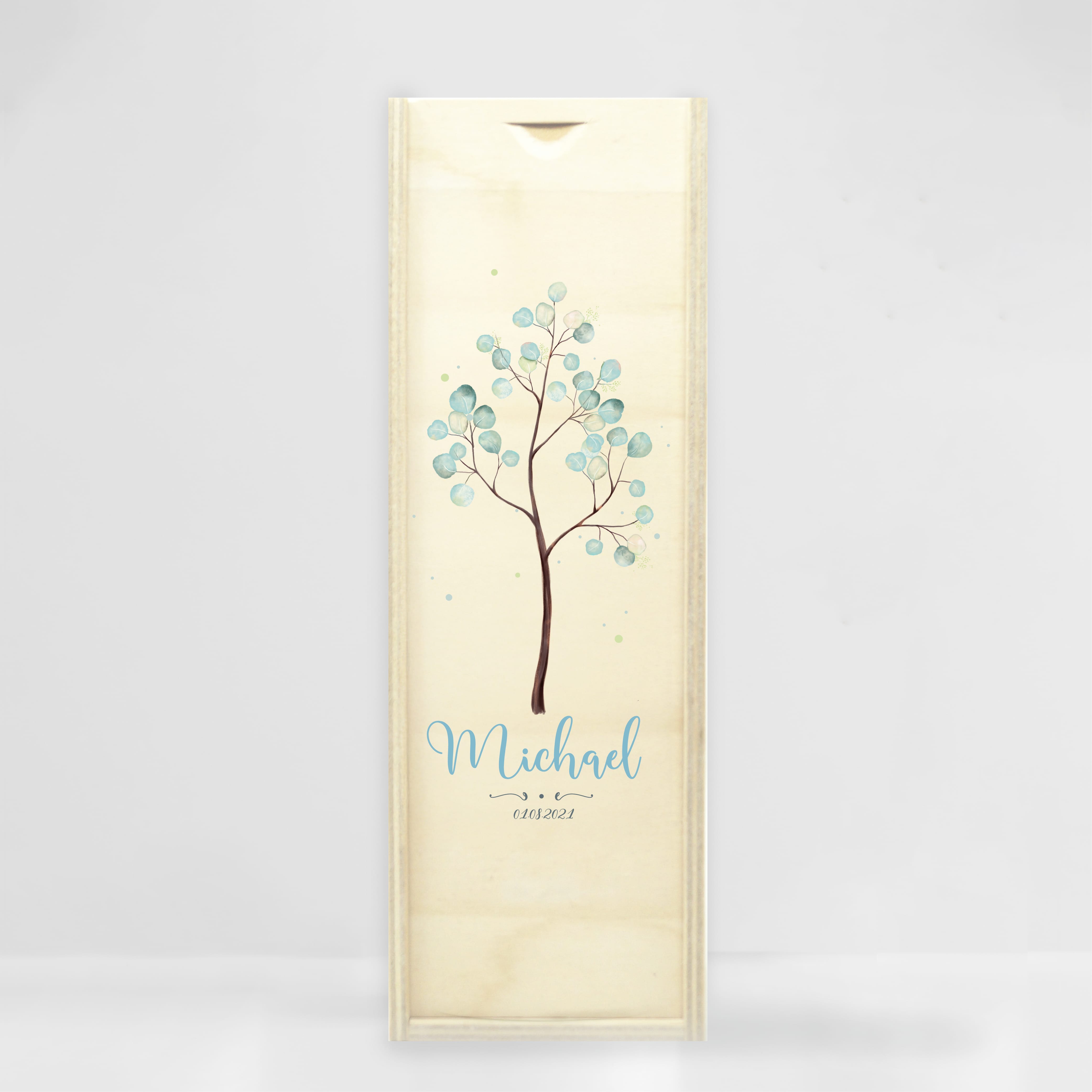 Taufkerze Junge Mädchen Baum Lebensbaum pastell bedruckt mit Namen, Datum und auf Wunsch eigenem, vorgegebenem oder keinem Taufspruch Auf dem Bild ist das Produkt: Taufkerze Junge Mädchen Baum Lebensbaum pastell bedruckt mit Namen, Datum und auf Wunsch eigenem, vorgegebenem oder keinem Taufspruch zum Preis von €5.90 abgebildet.