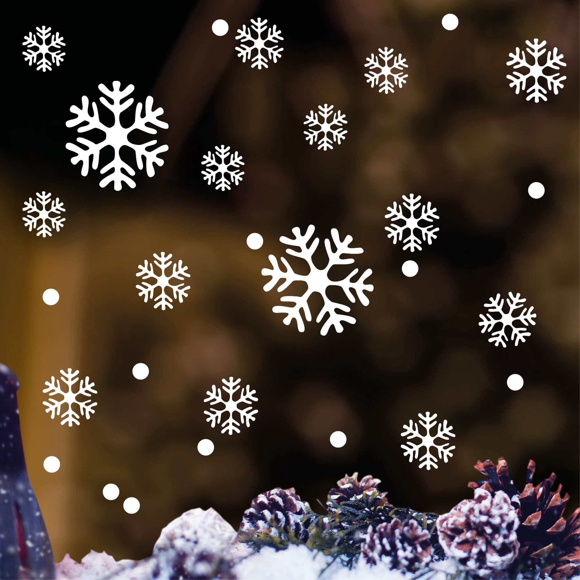 Fensterbild Schneeflocken – WIEDERVERWENDBAR – Fensteraufkleber 70 Aufkleber im Set Fensterbild Schneeflocken – WIEDERVERWENDBAR – Fensteraufkleber 70 Aufkleber im Set