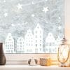 Wiederverwendbares Fensterbild Weihnachten Winterstadt Fensterdekoration Weihnachten Winter Rentierschlitten Sterne weiß Auf dem Bild ist das Produkt: Wiederverwendbares Fensterbild Weihnachten Winterstadt Fensterdekoration Weihnachten Winter Rentierschlitten Sterne weiß zum Preis von €13.90 abgebildet.