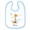 Bedrucktes Babylätzchen Giraffe Vögel Wolken mit Klettverschluss Wunschnamen Individuell Kinder Lätzchen Kleinkind Auf dem Bild ist das Produkt: Bedrucktes Babylätzchen Giraffe Vögel Wolken mit Klettverschluss Wunschnamen Individuell Kinder Lätzchen Kleinkind zum Preis von €14.9 abgebildet.