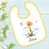 Bedrucktes Babylätzchen Giraffe Vögel Wolken mit Klettverschluss Wunschnamen Individuell Kinder Lätzchen Kleinkind Auf dem Bild ist das Produkt: Bedrucktes Babylätzchen Giraffe Vögel Wolken mit Klettverschluss Wunschnamen Individuell Kinder Lätzchen Kleinkind zum Preis von €14.9 abgebildet.