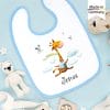 Bedrucktes Babylätzchen Giraffe Vögel Wolken mit Klettverschluss Wunschnamen Individuell Kinder Lätzchen Kleinkind Auf dem Bild ist das Produkt: Bedrucktes Babylätzchen Giraffe Vögel Wolken mit Klettverschluss Wunschnamen Individuell Kinder Lätzchen Kleinkind zum Preis von €14.9 abgebildet.