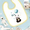 Bedrucktes Babylätzchen Panda Bär Luftballon Ballon Sterne mit Klettverschluss Wunschnamen Individuell Kinder Lätzchen Kleinkind Auf dem Bild ist das Produkt: Bedrucktes Babylätzchen Panda Bär Luftballon Ballon Sterne mit Klettverschluss Wunschnamen Individuell Kinder Lätzchen Kleinkind zum Preis von €14.9 abgebildet.