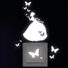 Leuchtaufkleber Lichtschalter Prinzessin Schmetterling fluoreszierende Dekoration Kinderzimmer Auf dem Bild ist das Produkt: Leuchtaufkleber Lichtschalter Prinzessin Schmetterling fluoreszierende Dekoration Kinderzimmer zum Preis von €7.5 abgebildet.