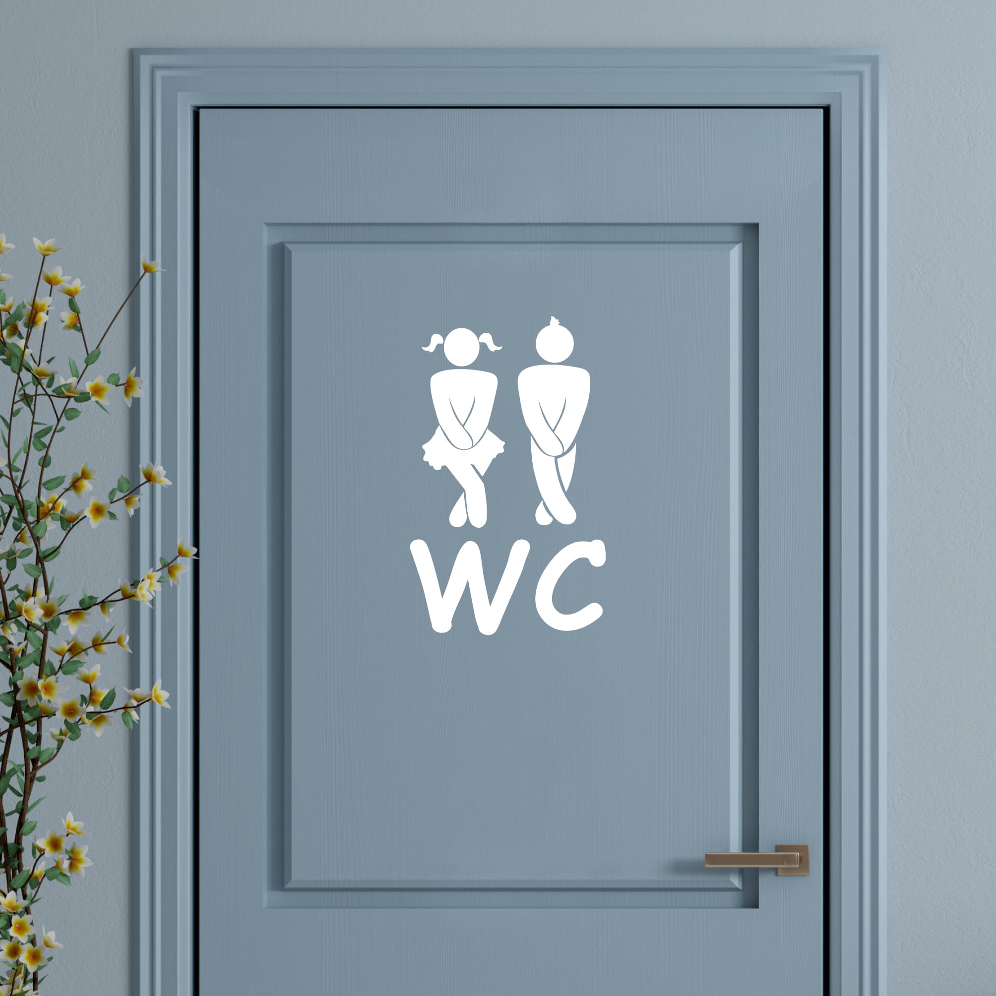 Wandtattoo Türaufkleber Gäste-WC Badezimmer Strichmännchen Türschild Sticker Auf dem Bild ist das Produkt: Wandtattoo Türaufkleber Gäste-WC Badezimmer Strichmännchen Türschild Sticker zum Preis von €9.9 abgebildet.