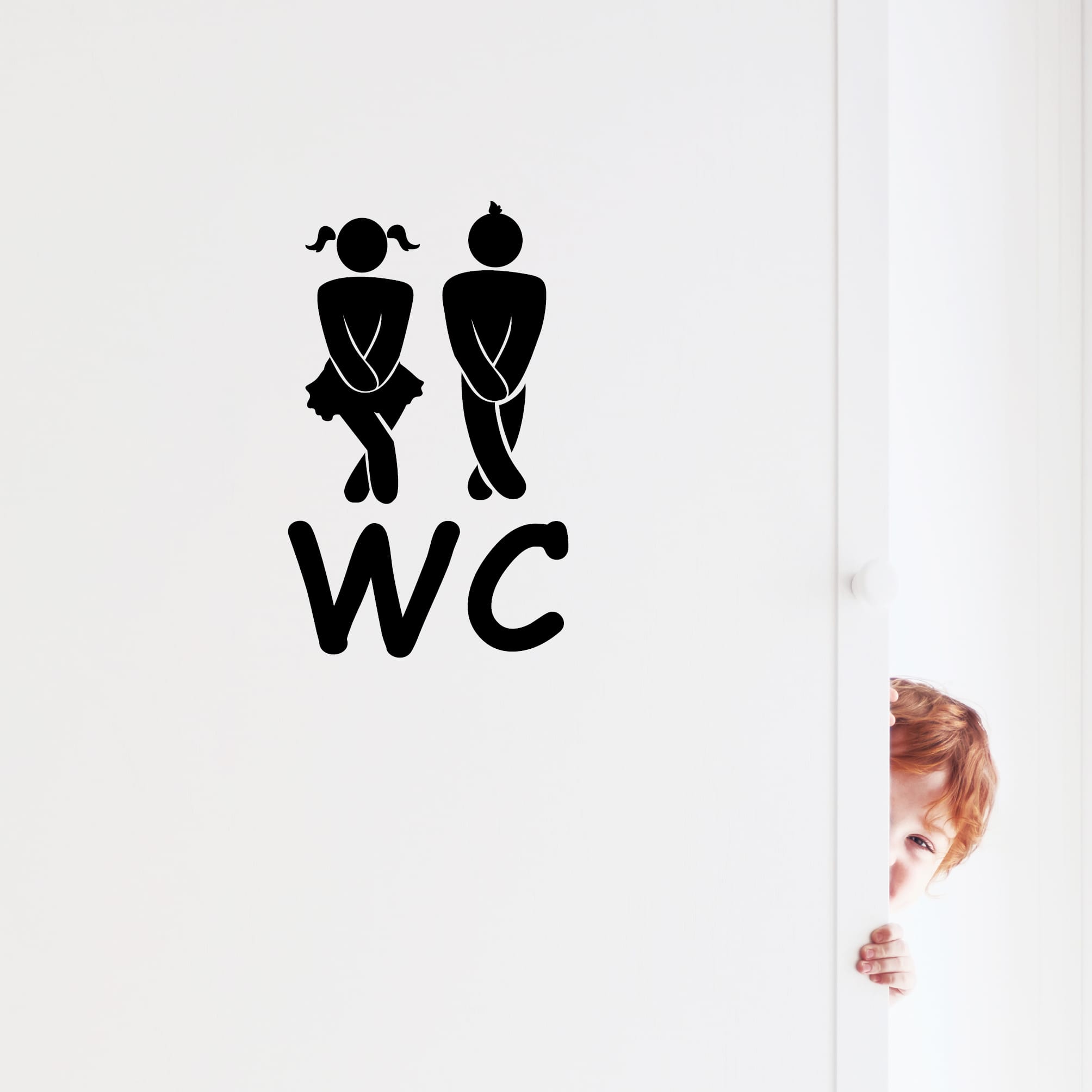 Wandtattoo Türaufkleber Gäste-WC Badezimmer Strichmännchen Türschild Sticker Auf dem Bild ist das Produkt: Wandtattoo Türaufkleber Gäste-WC Badezimmer Strichmännchen Türschild Sticker zum Preis von €9.9 abgebildet.