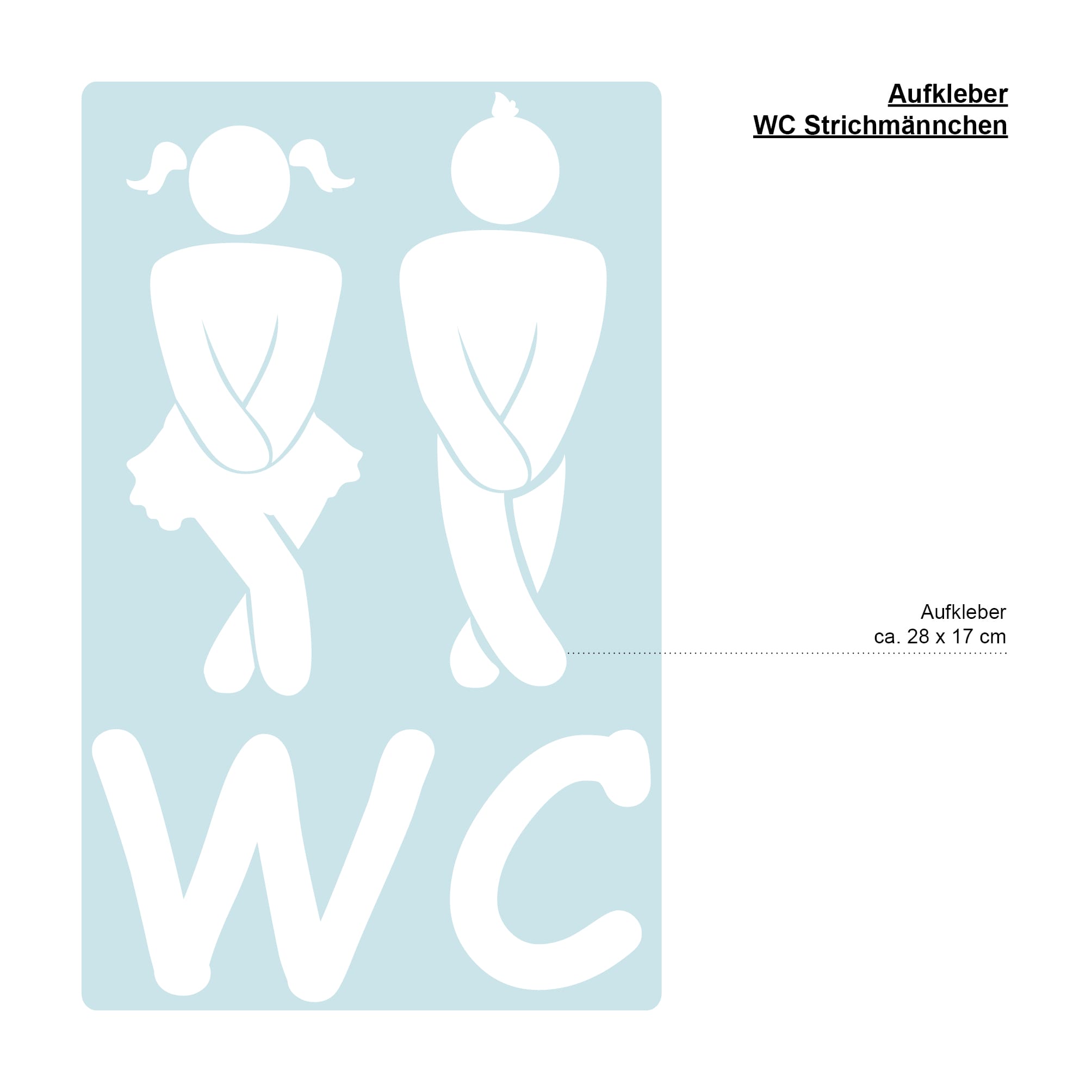 Wandtattoo Türaufkleber Gäste-WC Badezimmer Strichmännchen Türschild Sticker Auf dem Bild ist das Produkt: Wandtattoo Türaufkleber Gäste-WC Badezimmer Strichmännchen Türschild Sticker zum Preis von €9.9 abgebildet.