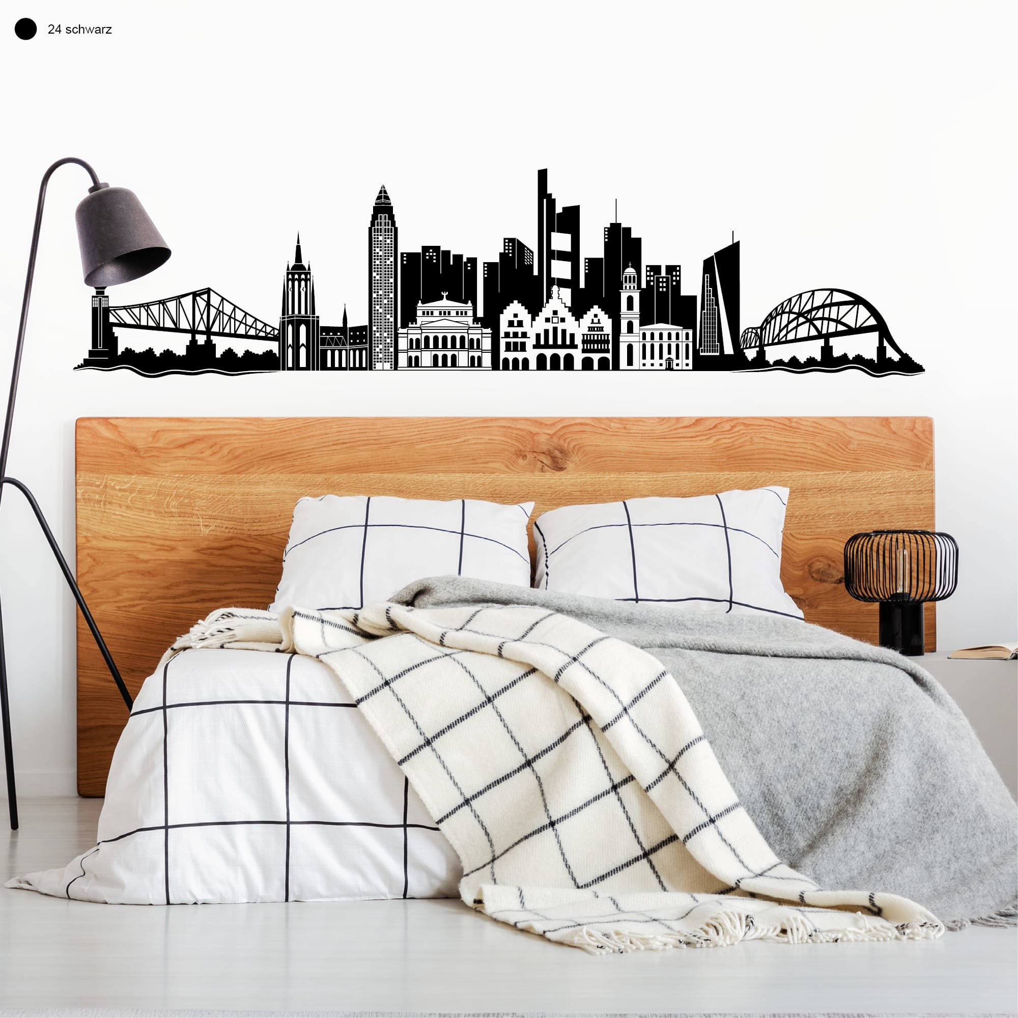 Wandtattoo Frankfurt Skyline Dekoration Wandaufkleber Fankfurt am Main Brücke Messeturm Kaiserdom Wohnzimmer Auf dem Bild ist das Produkt: Wandtattoo Frankfurt Skyline Dekoration Wandaufkleber Fankfurt am Main Brücke Messeturm Kaiserdom Wohnzimmer zum Preis von €20.90 abgebildet.