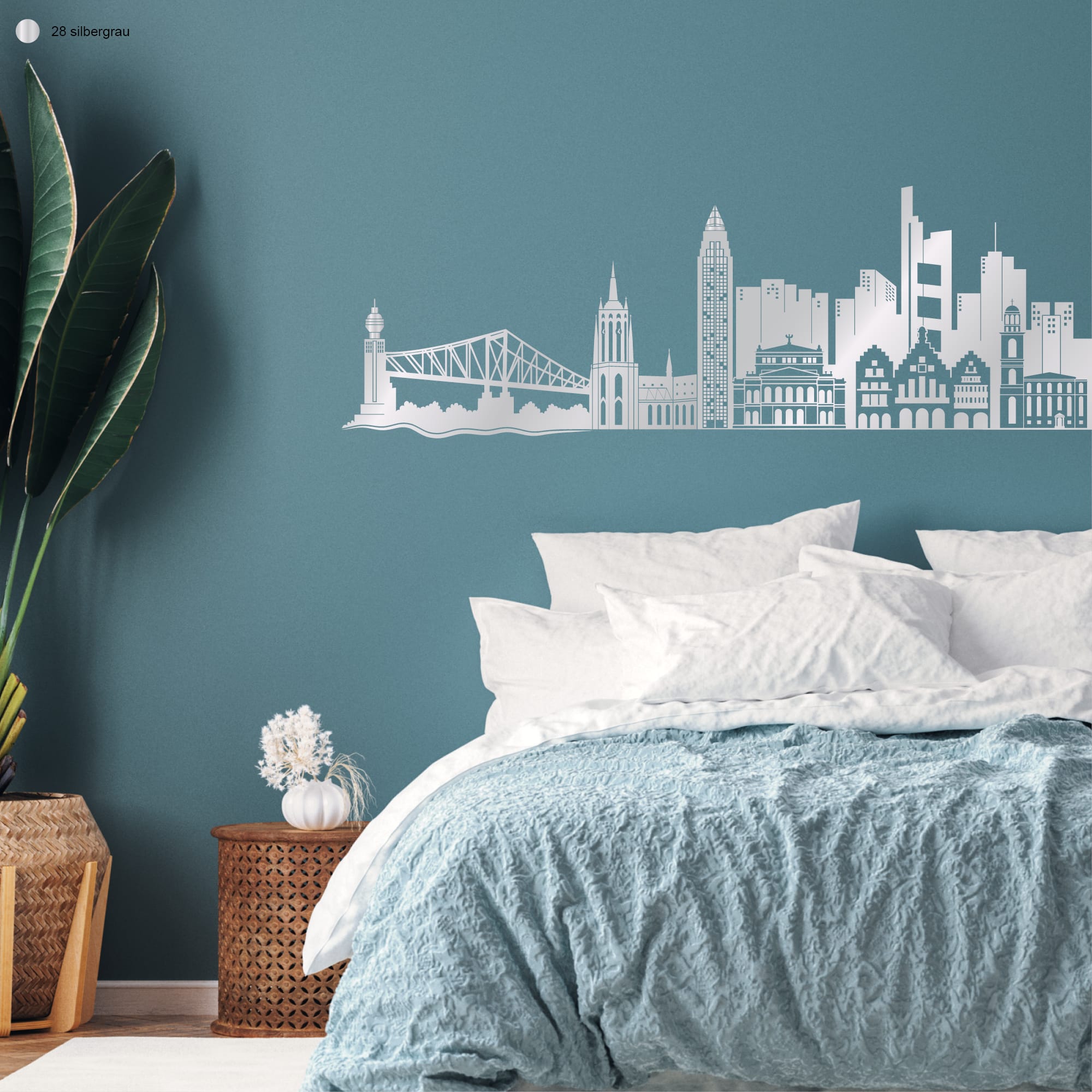 Wandtattoo Frankfurt Skyline Dekoration Wandaufkleber Fankfurt am Main Brücke Messeturm Kaiserdom Wohnzimmer Auf dem Bild ist das Produkt: Wandtattoo Frankfurt Skyline Dekoration Wandaufkleber Fankfurt am Main Brücke Messeturm Kaiserdom Wohnzimmer zum Preis von €20.90 abgebildet.