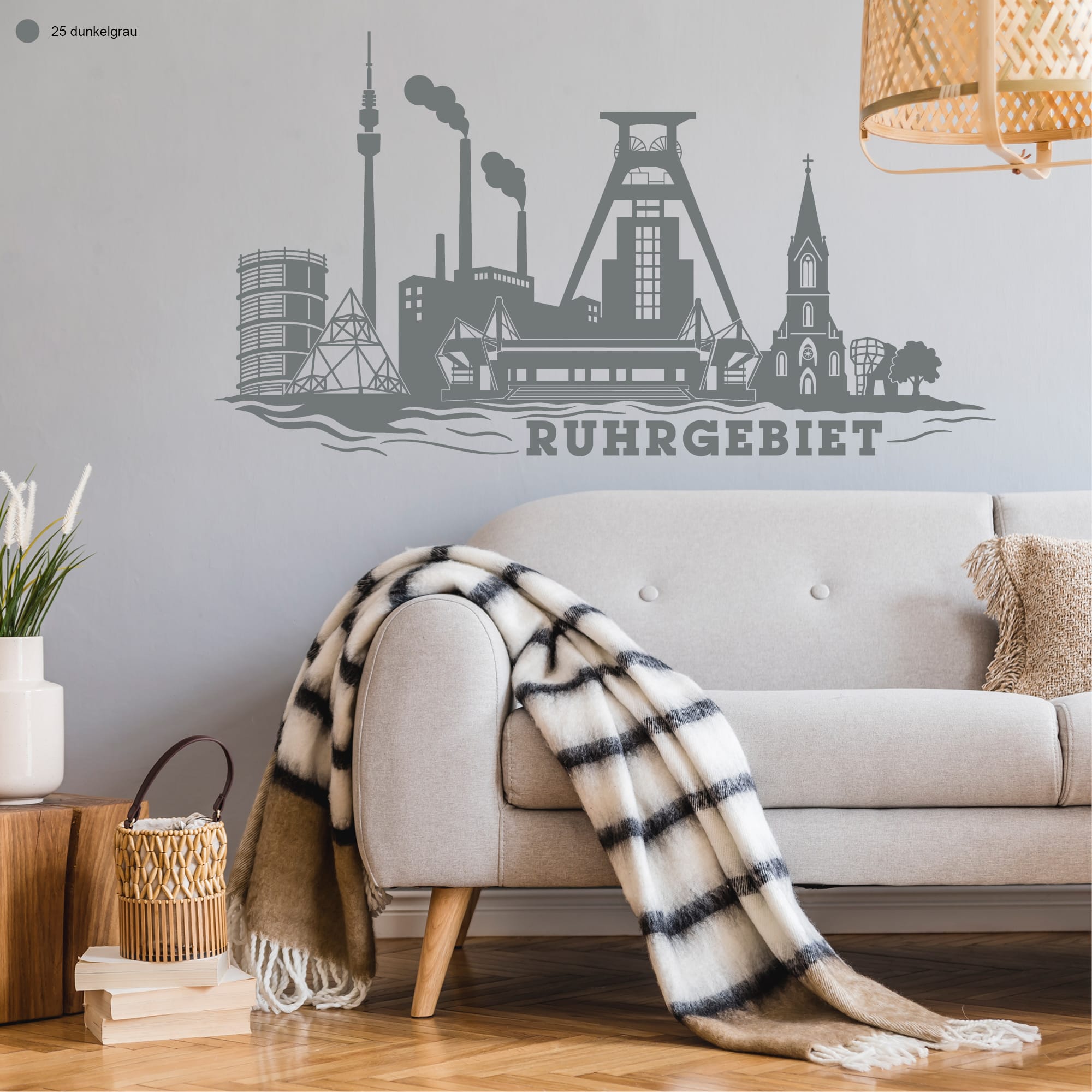Wandtattoo Skyline Ruhrgebiet Ruhrpott Industriekultur Zeche Gasometer NRW Dortmund Bochum Essen Hamm Wandaufkleber Heimat Heimatliebe Auf dem Bild ist das Produkt: Wandtattoo Skyline Ruhrgebiet Ruhrpott Industriekultur Zeche Gasometer NRW Dortmund Bochum Essen Hamm Wandaufkleber Heimat Heimatliebe zum Preis von €16.90 abgebildet.