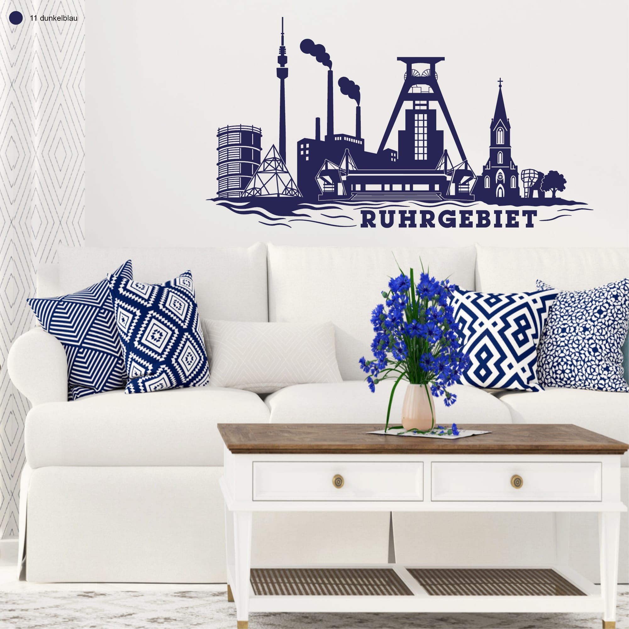 Wandtattoo Skyline Ruhrgebiet Ruhrpott Industriekultur Zeche Gasometer NRW Dortmund Bochum Essen Hamm Wandaufkleber Heimat Heimatliebe Auf dem Bild ist das Produkt: Wandtattoo Skyline Ruhrgebiet Ruhrpott Industriekultur Zeche Gasometer NRW Dortmund Bochum Essen Hamm Wandaufkleber Heimat Heimatliebe zum Preis von €16.90 abgebildet.