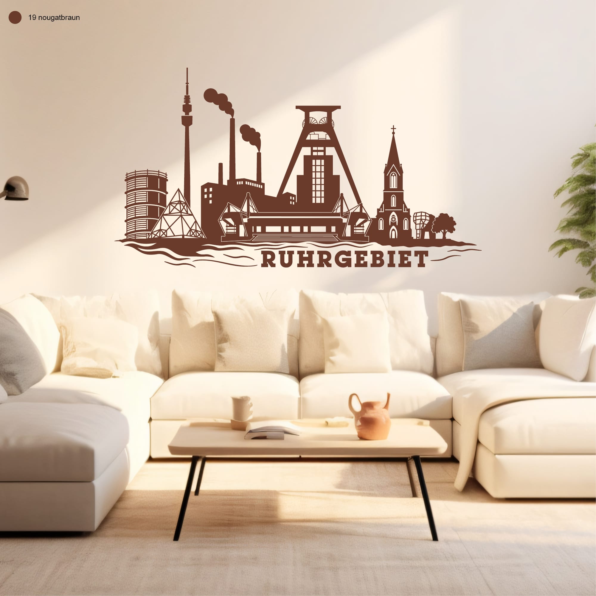 Wandtattoo Skyline Ruhrgebiet Ruhrpott Industriekultur Zeche Gasometer NRW Dortmund Bochum Essen Hamm Wandaufkleber Heimat Heimatliebe Auf dem Bild ist das Produkt: Wandtattoo Skyline Ruhrgebiet Ruhrpott Industriekultur Zeche Gasometer NRW Dortmund Bochum Essen Hamm Wandaufkleber Heimat Heimatliebe zum Preis von €16.90 abgebildet.